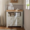 CuddleCo Burford Dresser Changer - White/Oak - White/Oak - Chests of Drawers