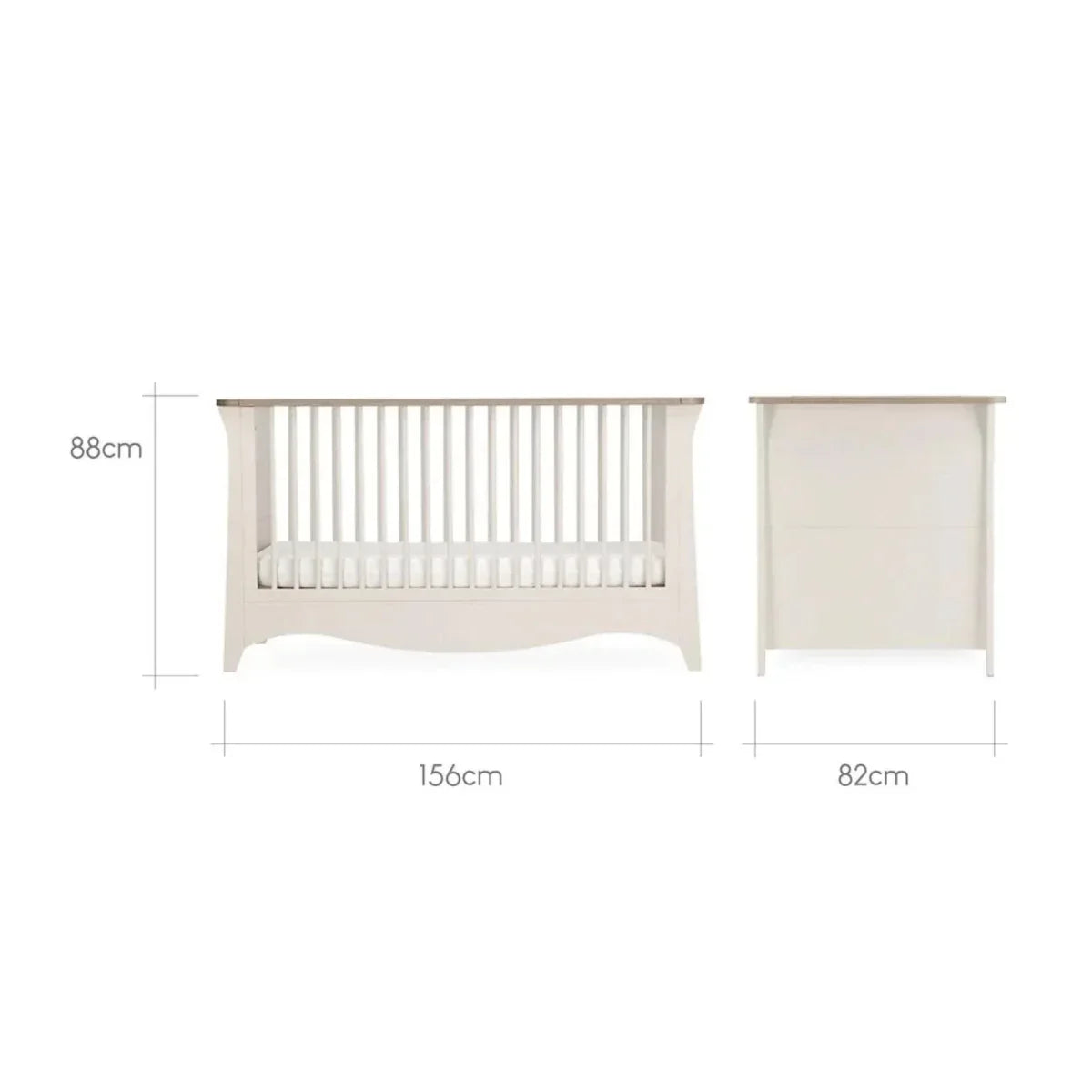 CuddleCo Clara 3 Piece Nursery Furniture Set - Cashmere & Ash - 3 Piece Furniture Sets