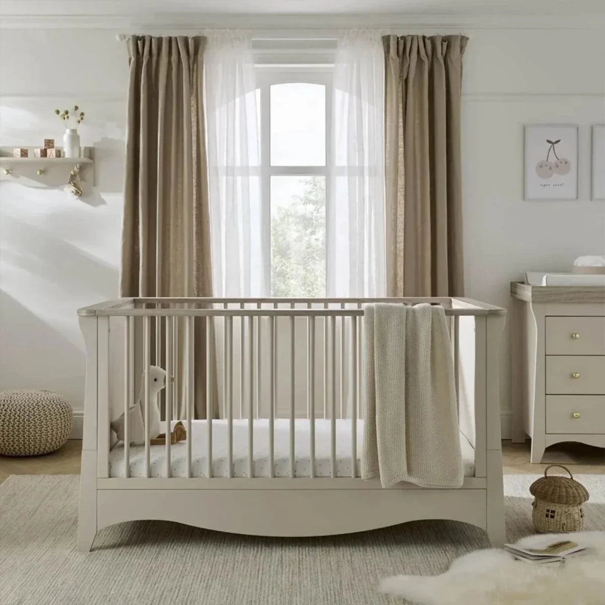 CuddleCo Clara 3 Piece Nursery Furniture Set - Cashmere & Ash - 3 Piece Furniture Sets