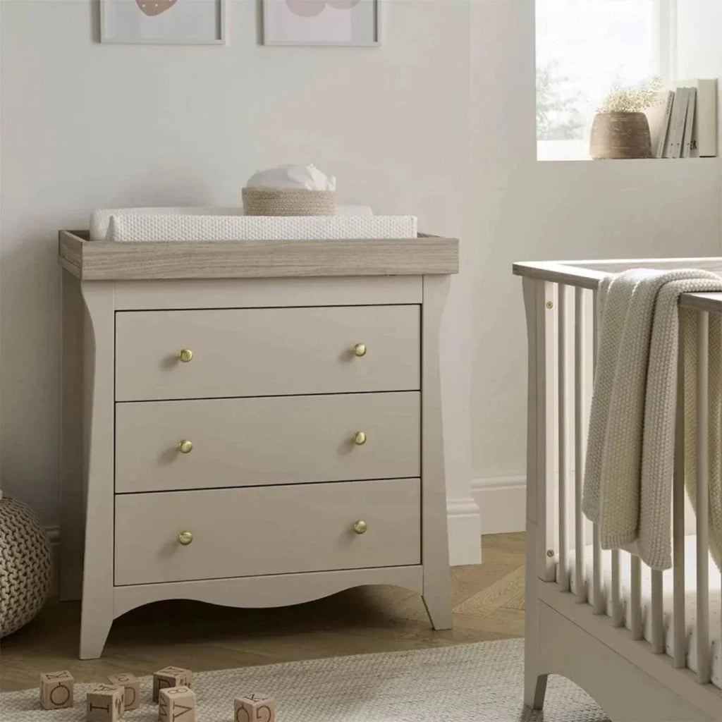 CuddleCo Clara 3 Piece Nursery Furniture Set - Cashmere & Ash - 3 Piece Furniture Sets