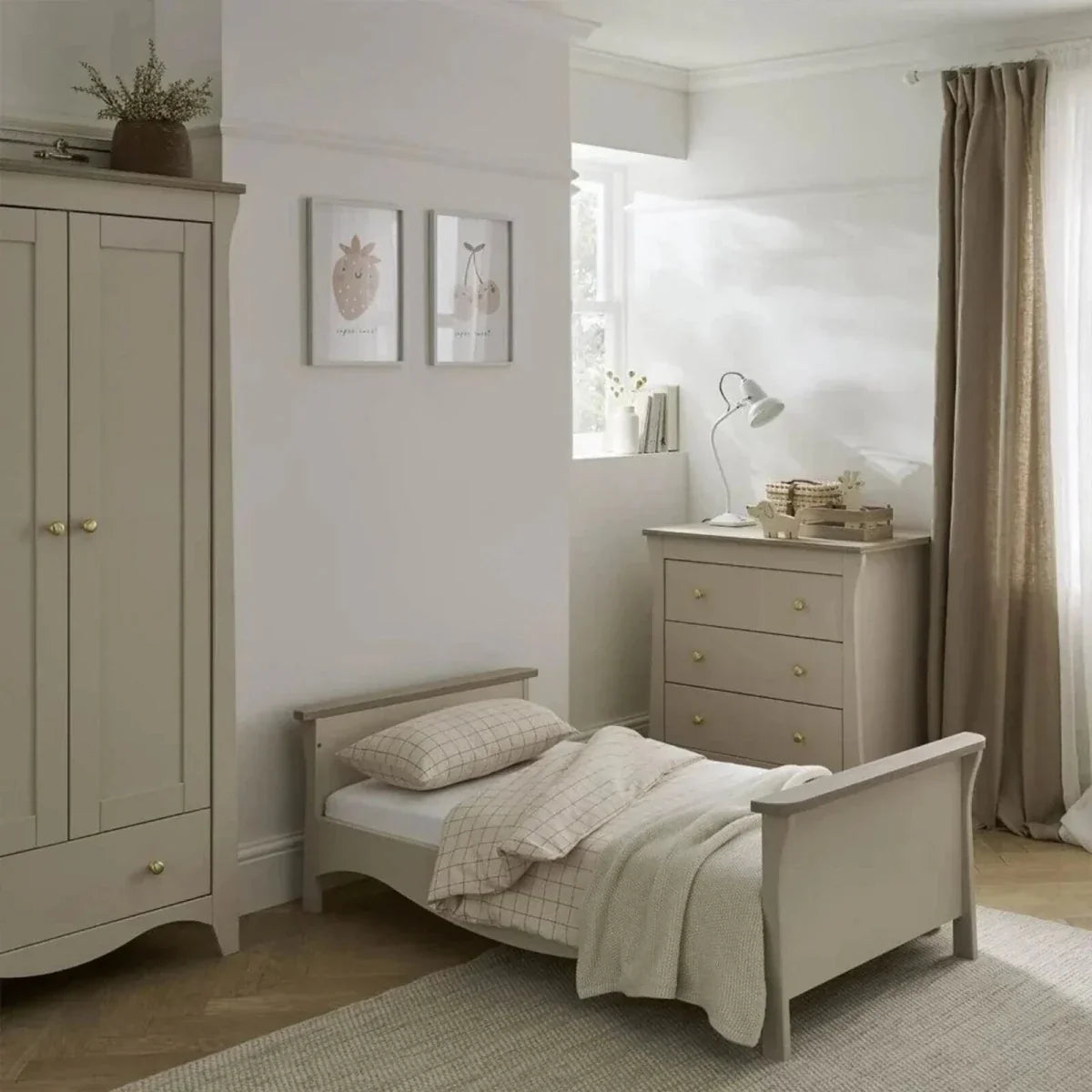 CuddleCo Clara 3 Piece Nursery Furniture Set - Cashmere & Ash - 3 Piece Furniture Sets