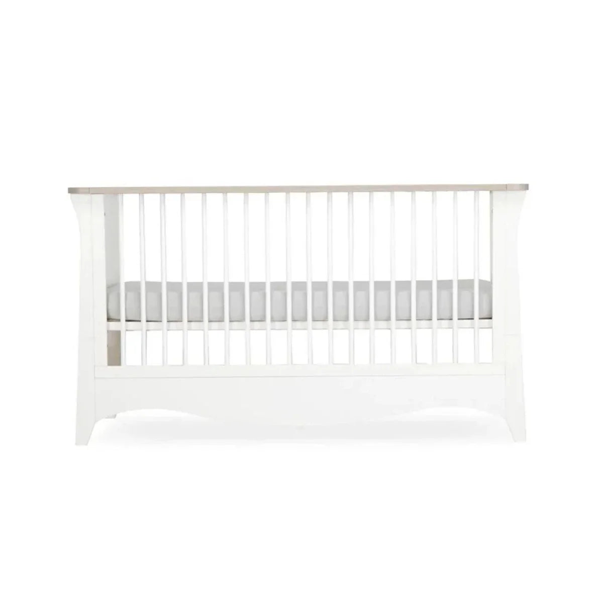 CuddleCo Clara Cot Bed - White & Ash - Convertible Baby Cots