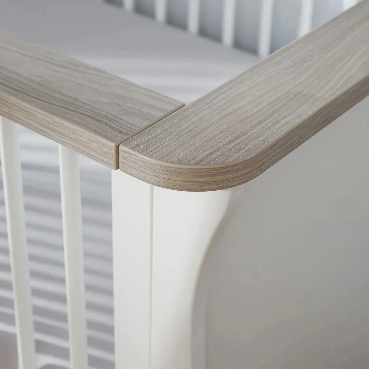 CuddleCo Clara Cot Bed - White & Ash - Convertible Baby Cots