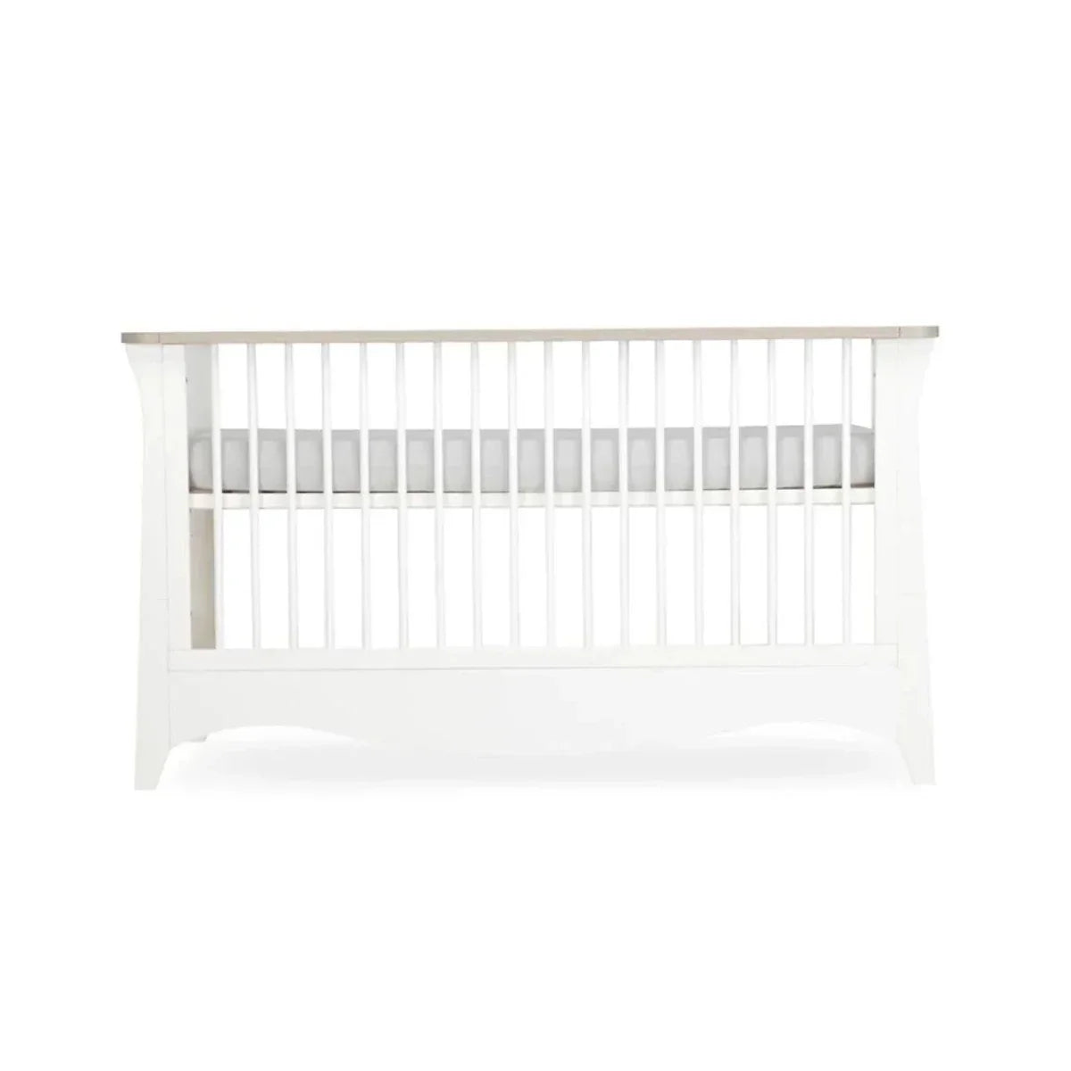 CuddleCo Clara Cot Bed - White & Ash - Convertible Baby Cots