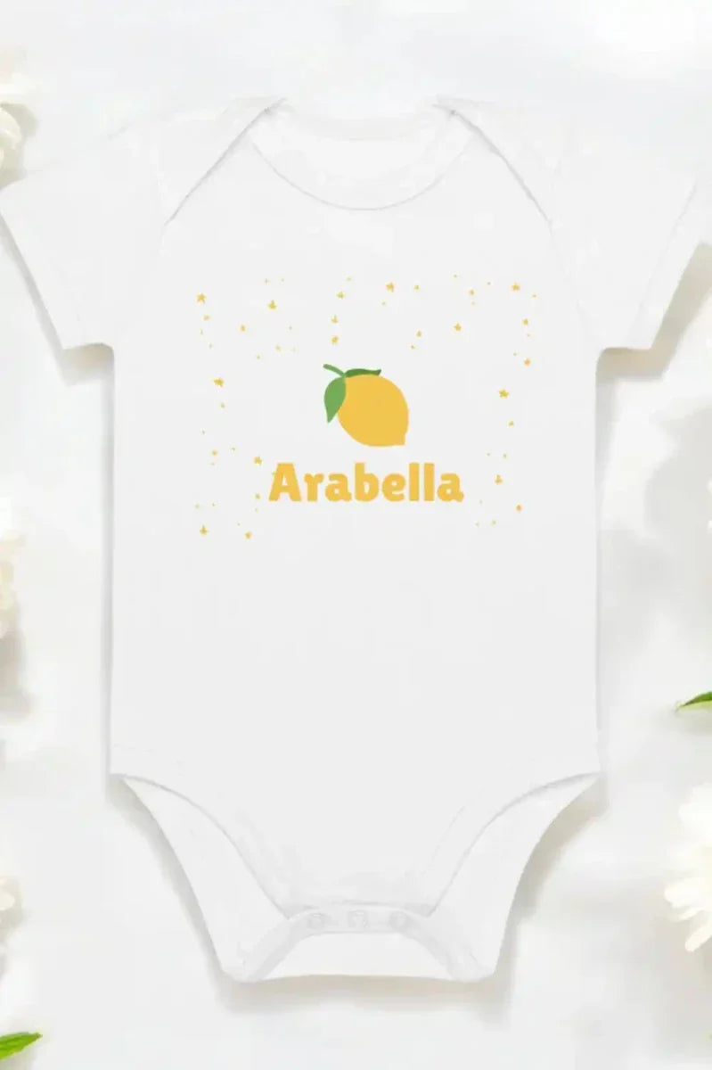 Custom Lemon Bodysuit In White - Bodysuits
