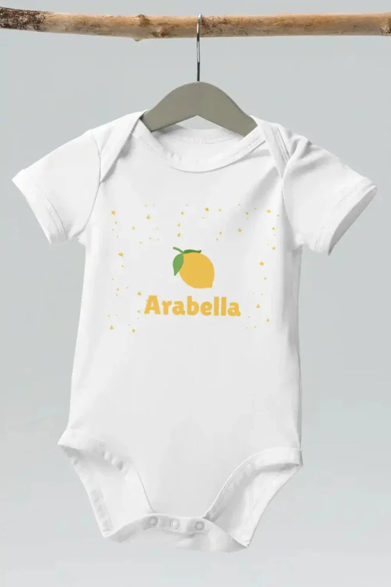 Custom Lemon Bodysuit In White - Bodysuits