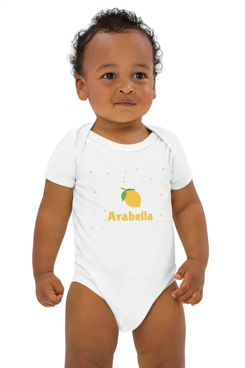 Custom Lemon Bodysuit In White - Bodysuits