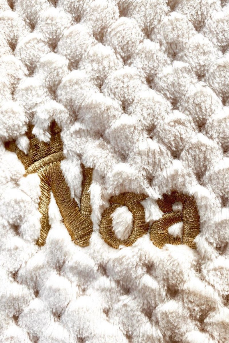 Customized Cocole Beige Baby Blanket - Plush Microfiber - Blankets
