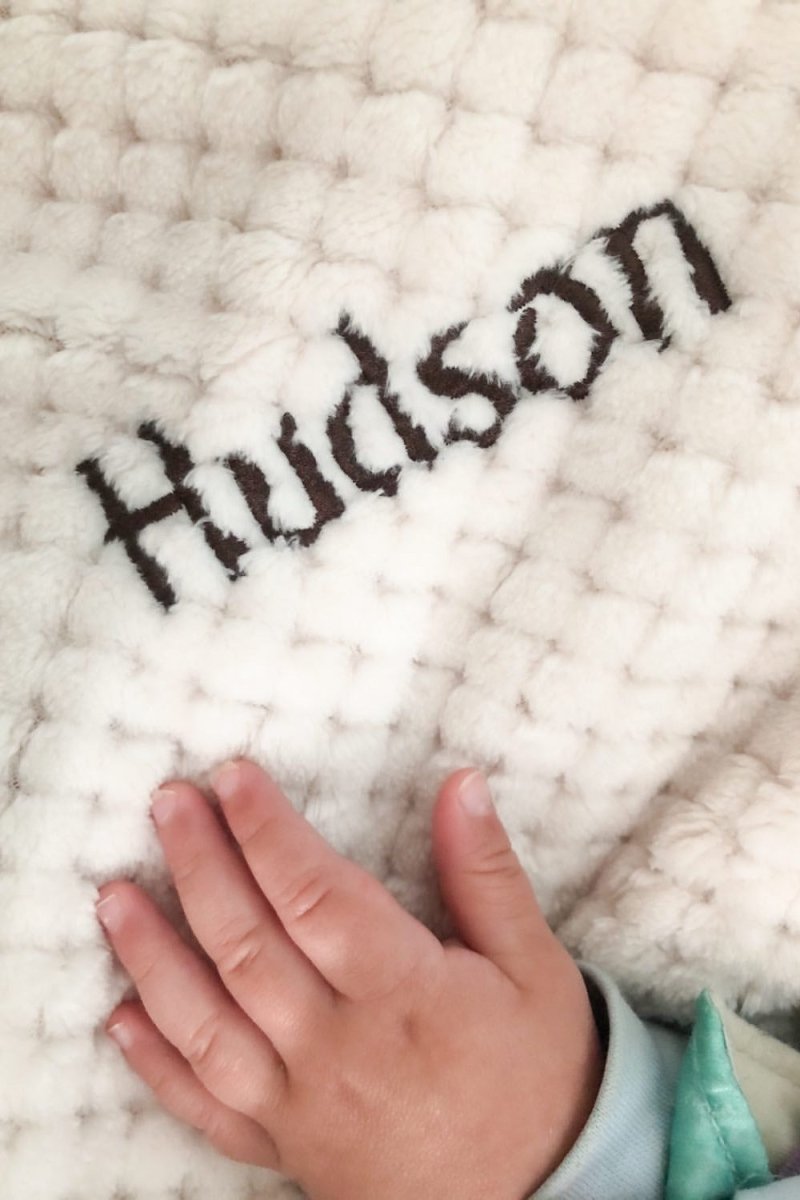 Customized Cocole Beige Baby Blanket - Plush Microfiber - Blankets