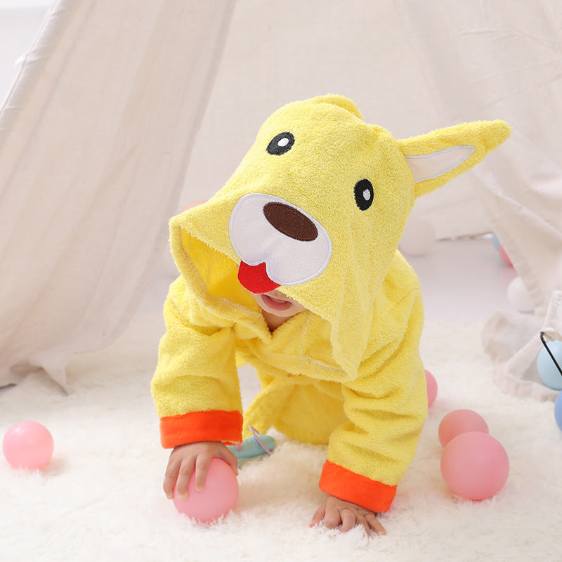 Cute Animal Hooded Baby Bath Towel & Robe - dog / S - Bath Towels