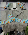 Cute Animal Hooded Baby Bath Towel & Robe - Gray dog / One size - Bath Towels