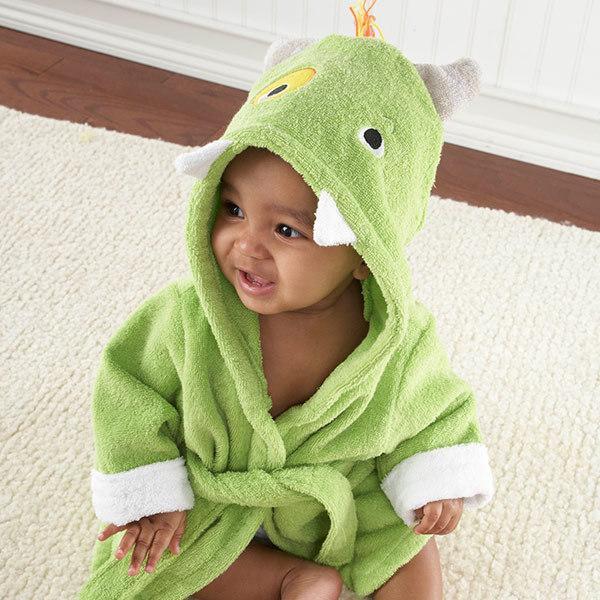 Cute Animal Hooded Baby Bath Towel & Robe - Green monster / One size - Bath Towels