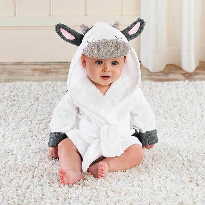 Cute Animal Hooded Baby Bath Towel & Robe - Pony / One hundred days - Bath Towels