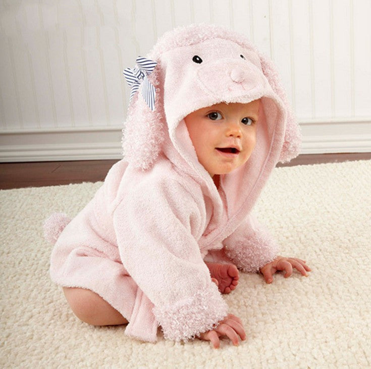 Cute Animal Hooded Baby Bath Towel & Robe - Shepherd dog / S - Bath Towels