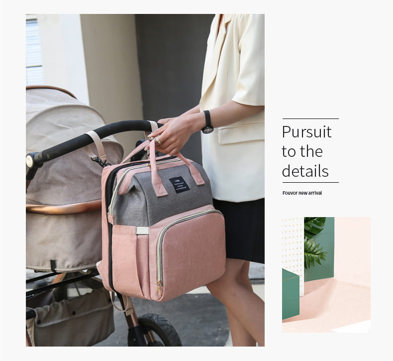 Multifunctional Maternity Diaper Backpack Upgraded With Removable Mosquito Net Large Capacity Foldable Infants Baby