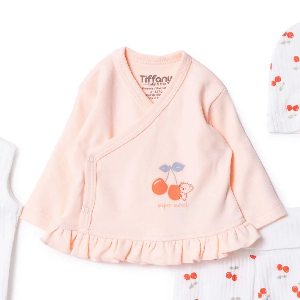 Tiffany 100% Cotton Tiny Baby Set - Ecru