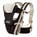 Double Shoulder Baby Carriers Mother and Child Travel Supplies - Khaki