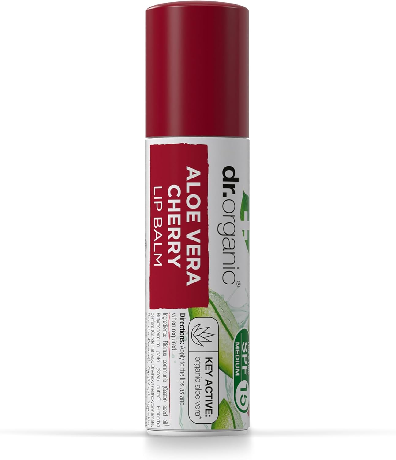 Dr Organic Plus Aloe Vera Cherry Lip Balm 5.7ml-0