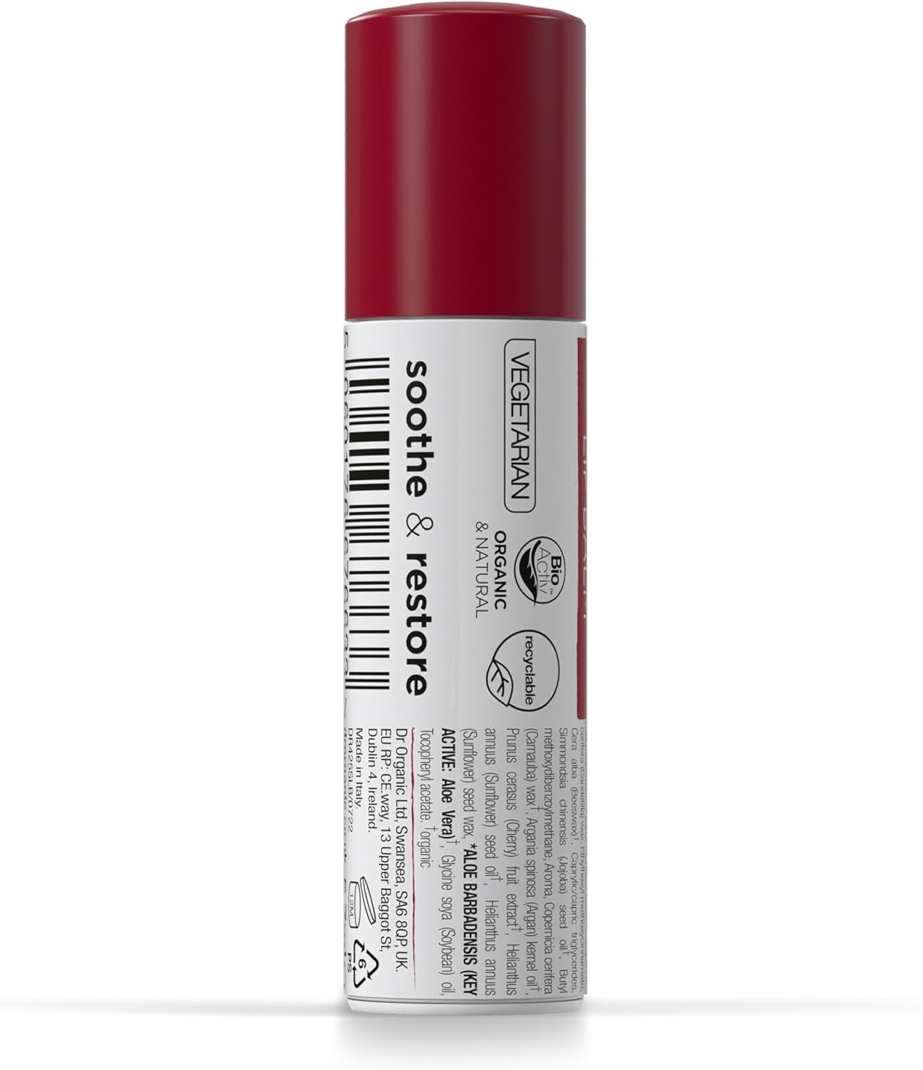 Dr Organic Plus Aloe Vera Cherry Lip Balm 5.7ml-3