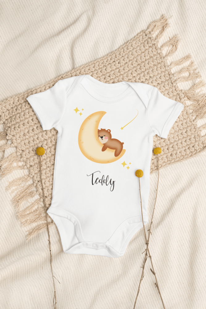 Dreaming Bear (Personalised Name Bodysuit) - Bodysuits