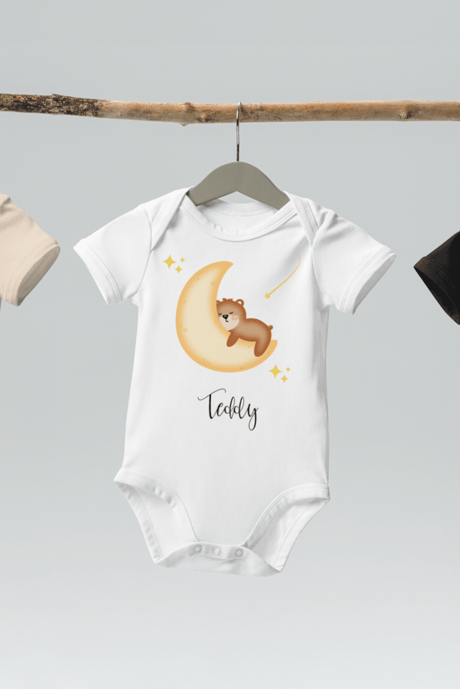 Dreaming Bear (Personalised Name Bodysuit) - Bodysuits