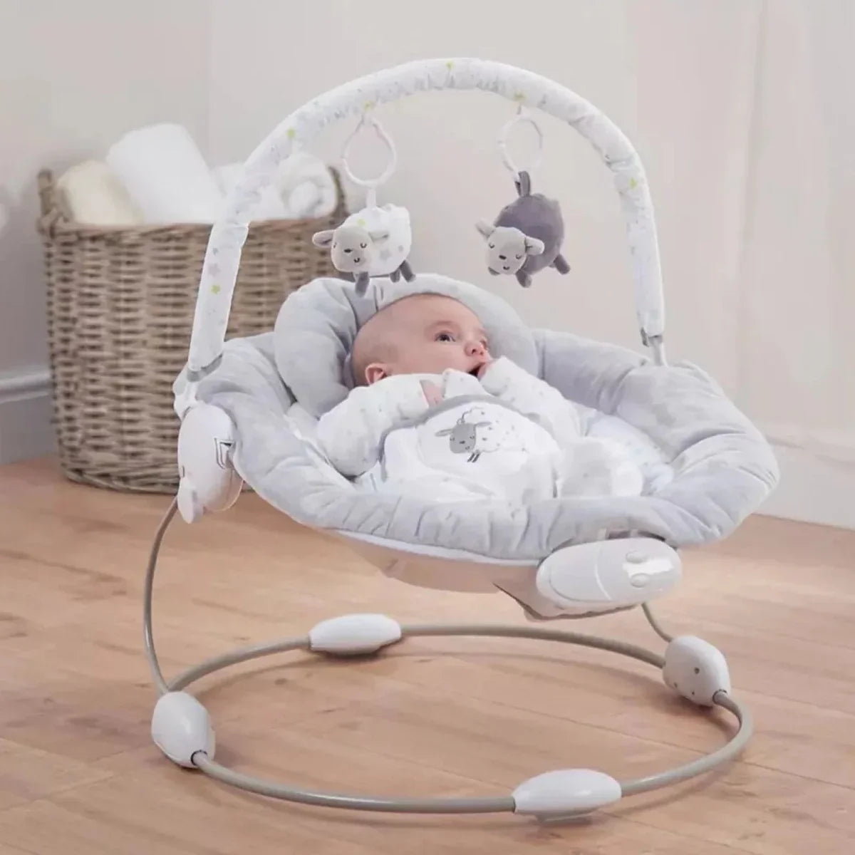 East Coast Counting Sheep Baby Bouncer - Grey - Rockers & Bouncers & Accessories