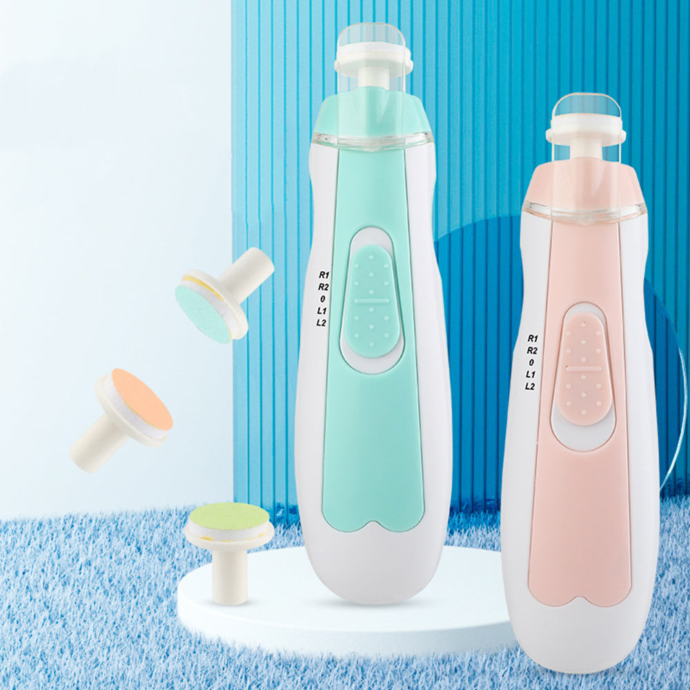 Electric Baby Nail Clipper – Safe Anti-Pinch Newborn Care Set - Baby Grooming & Care