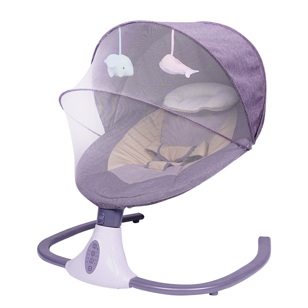 Baby Rocking Chair Soothing Chair Electric Smart Cradle - Sky grey