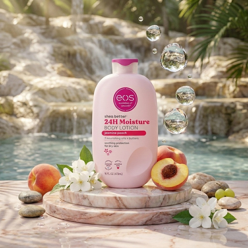 Eos Shea Better 24H Moisture Jasmine Peach Body Lotion-1