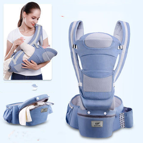 Ergonomic Baby Carrier – 3-in-1 Hipseat Wrap & Sling - Blue - Baby Carriers & Slings