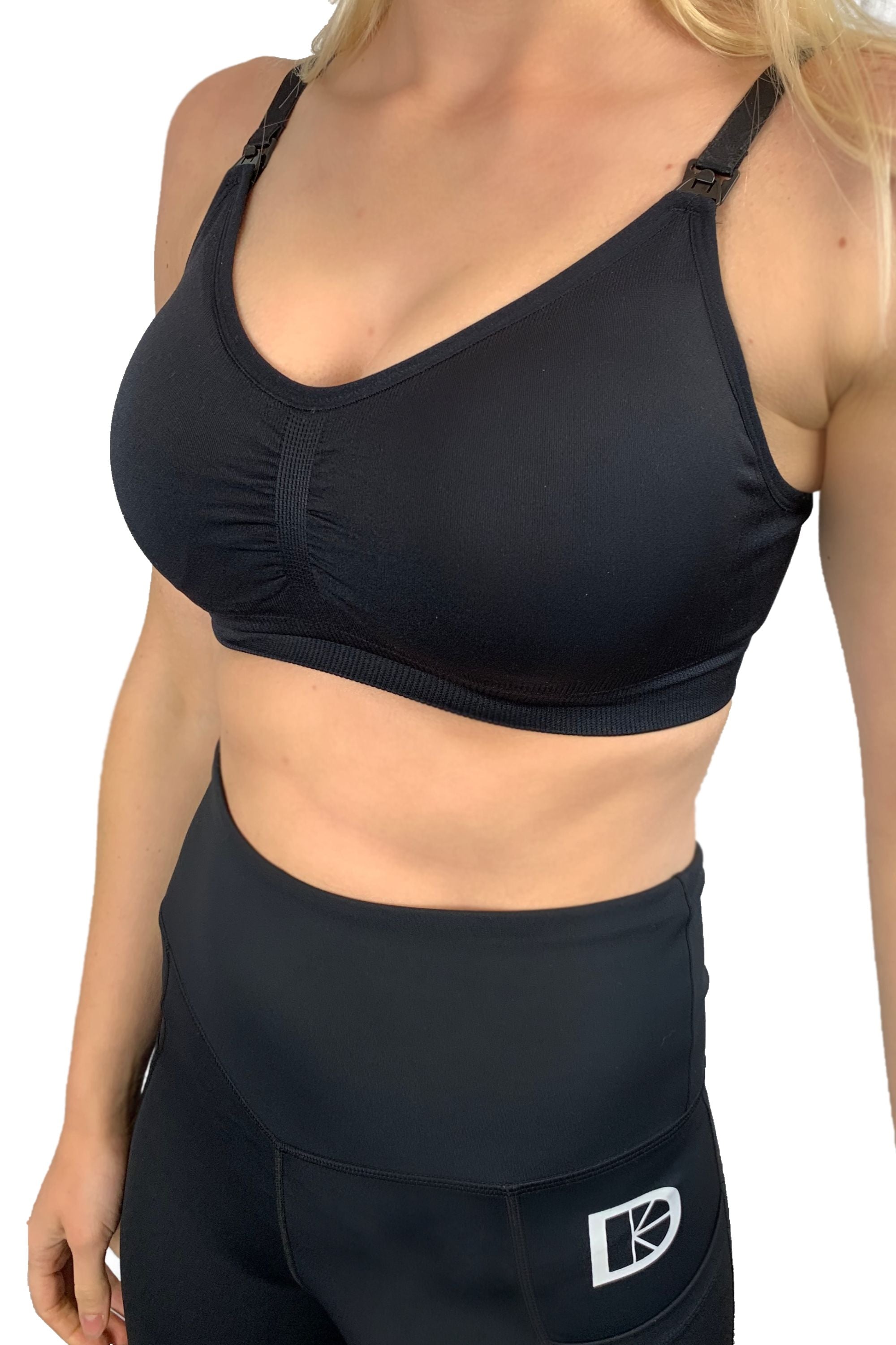 Everyday Seamfree Maternity and Nursing Bra | A to GG Cup | Black - Nursing