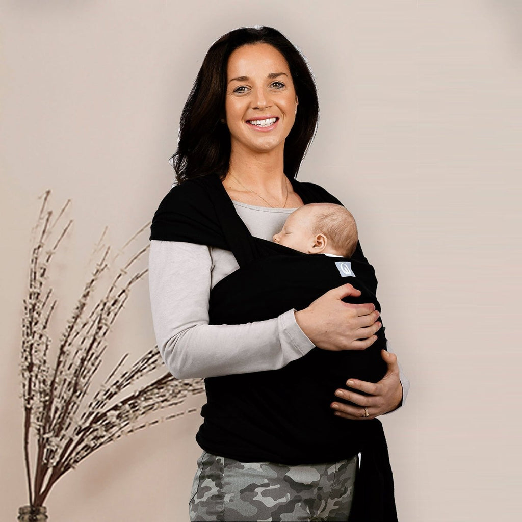 Gaia Carry Stretchy Baby Wrap Pure Tencel - Ebony-4