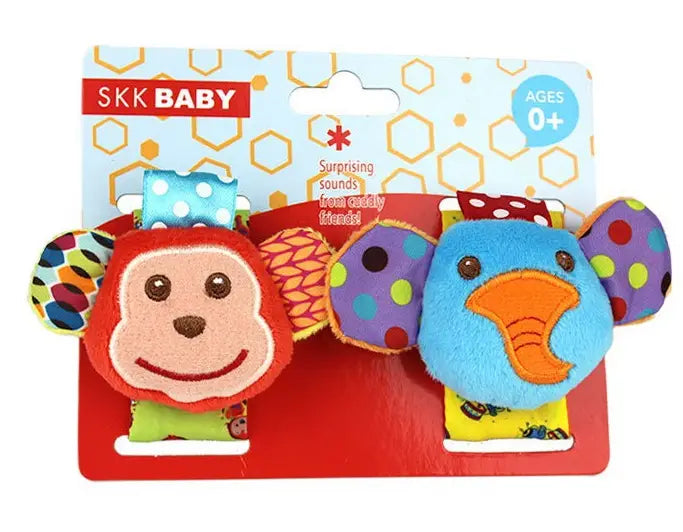 0-12 Months Soft Animal Rattle Infant Newborn Plush Sock Baby Toy Wrist Strap Baby Foot Socks