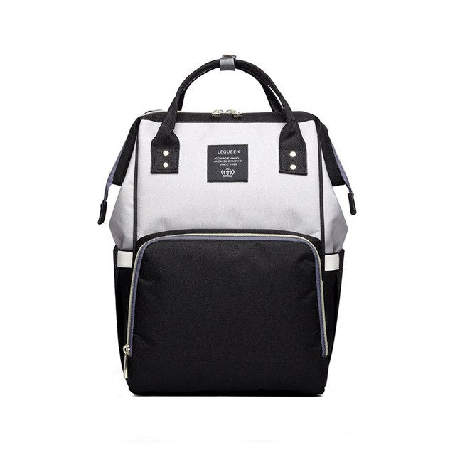 Fashion Mummy Maternity Nappy Bag - Black gray