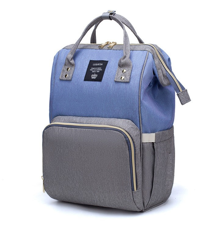 Fashion Mummy Maternity Nappy Bag - Light Blue Grey