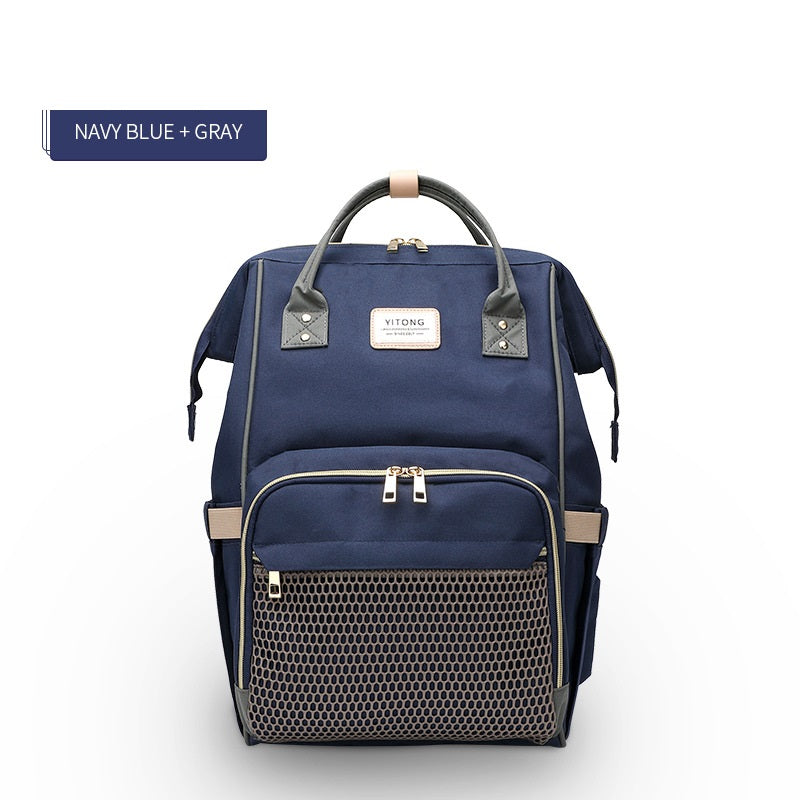 Fashion Mummy Maternity Nappy Bag - Navy blue grey
