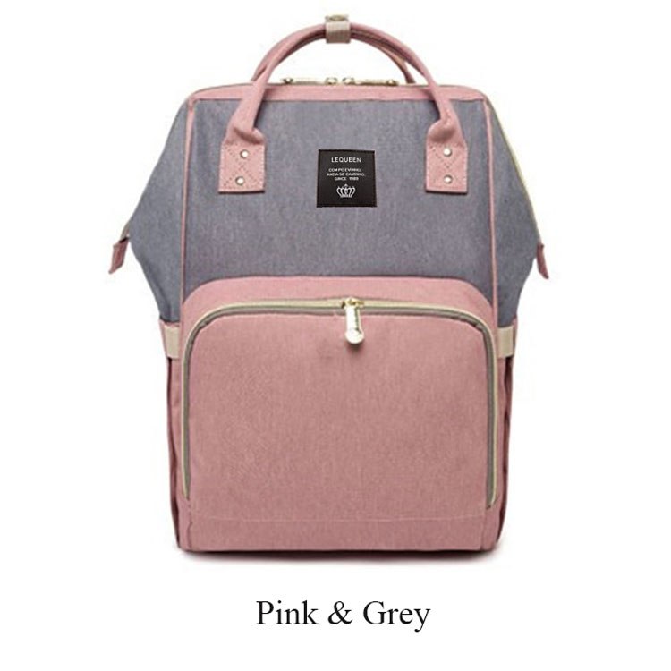 Fashion Mummy Maternity Nappy Bag - Pink gray