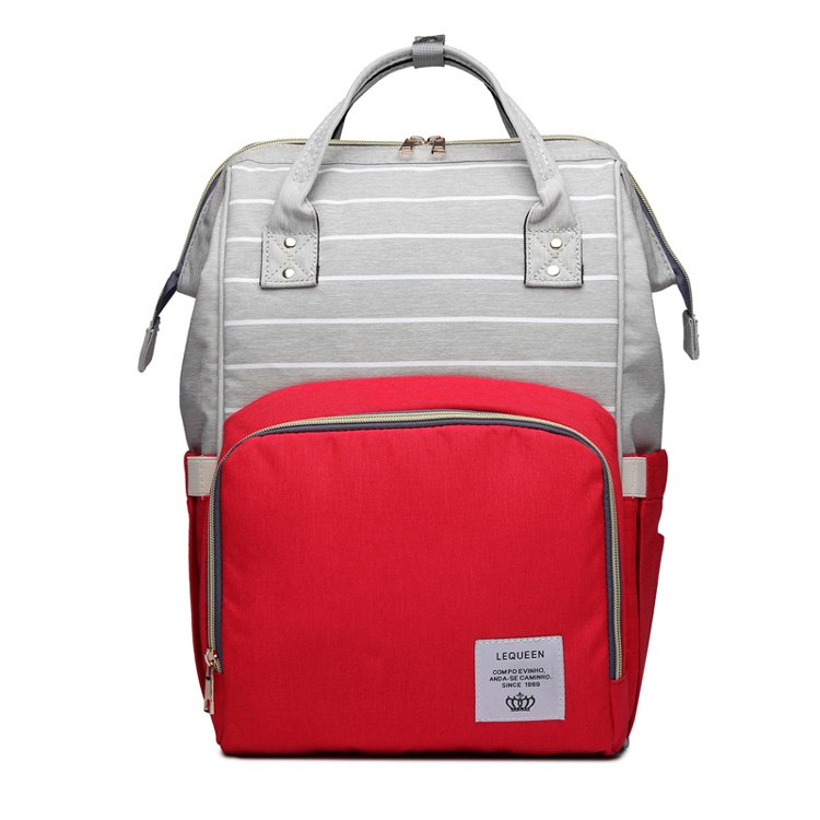 Fashion Mummy Maternity Nappy Bag - Red stripe