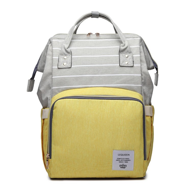 Fashion Mummy Maternity Nappy Bag - Yellow stripe