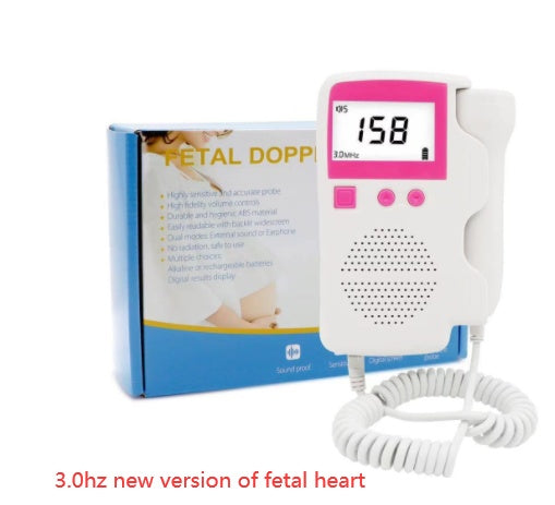 Fetal Heart Rate Monitor – Home Pregnancy Baby Heartbeat Detector - Pink 3.0hz fetal favorite - Baby Health & Safety