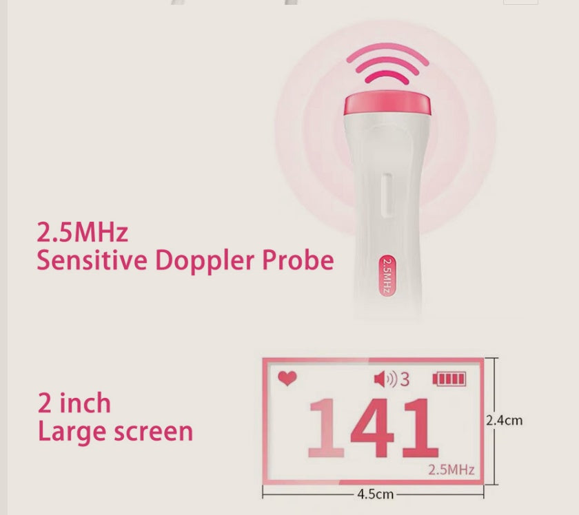Fetal Heart Rate Monitor – Home Pregnancy Baby Heartbeat Detector - Baby Health & Safety