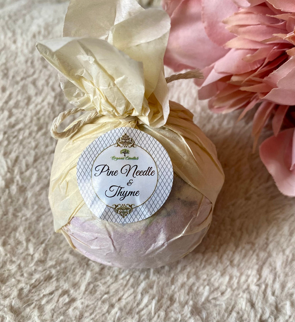 Therapeutic Bath Bomb - Pine Needle & Thyme Essential Oils