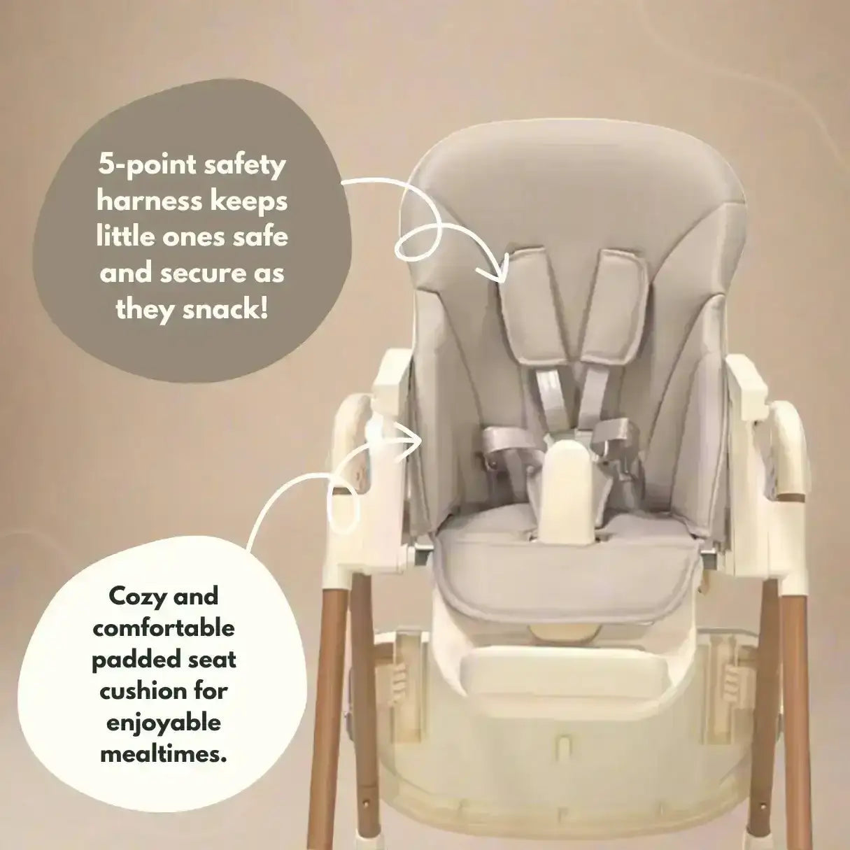 Flare Foldable High Chair - Beige - Highchair
