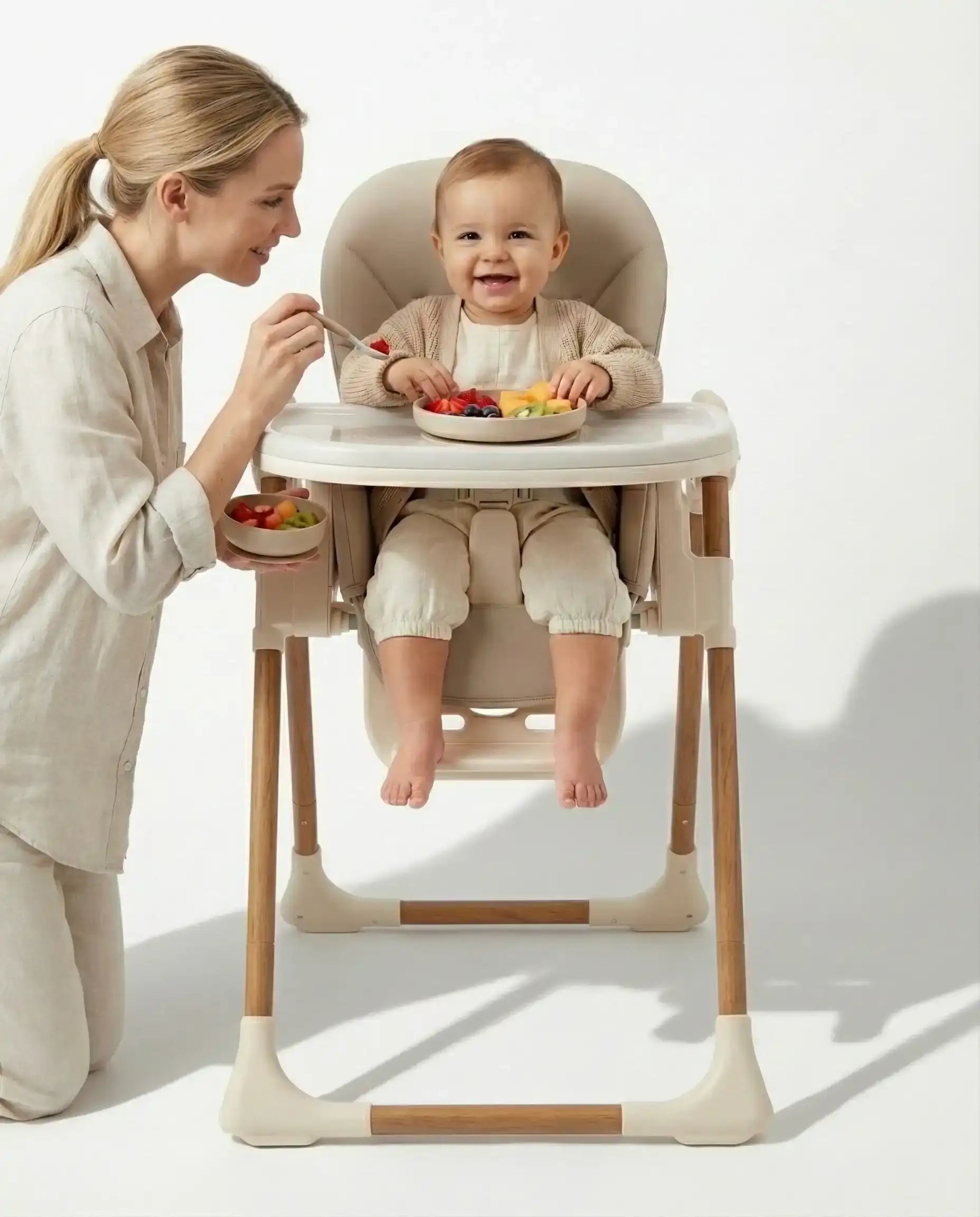 Flare Foldable High Chair - Beige - Highchair