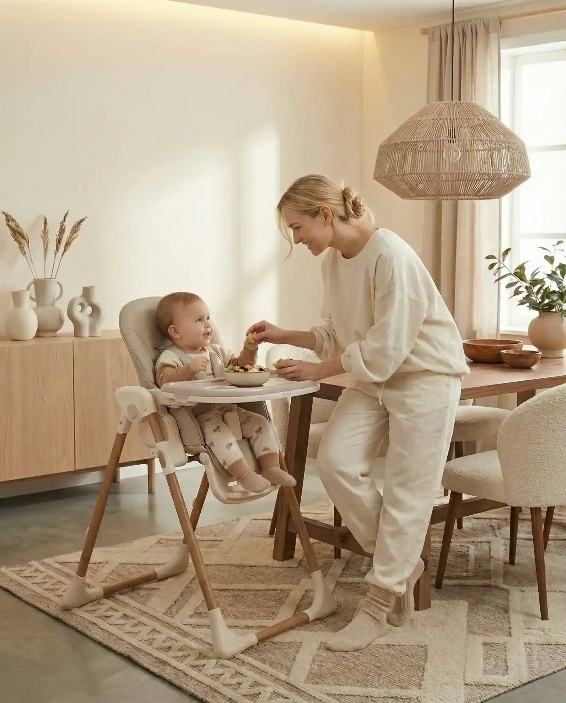 Flare Foldable High Chair - Beige - Highchair