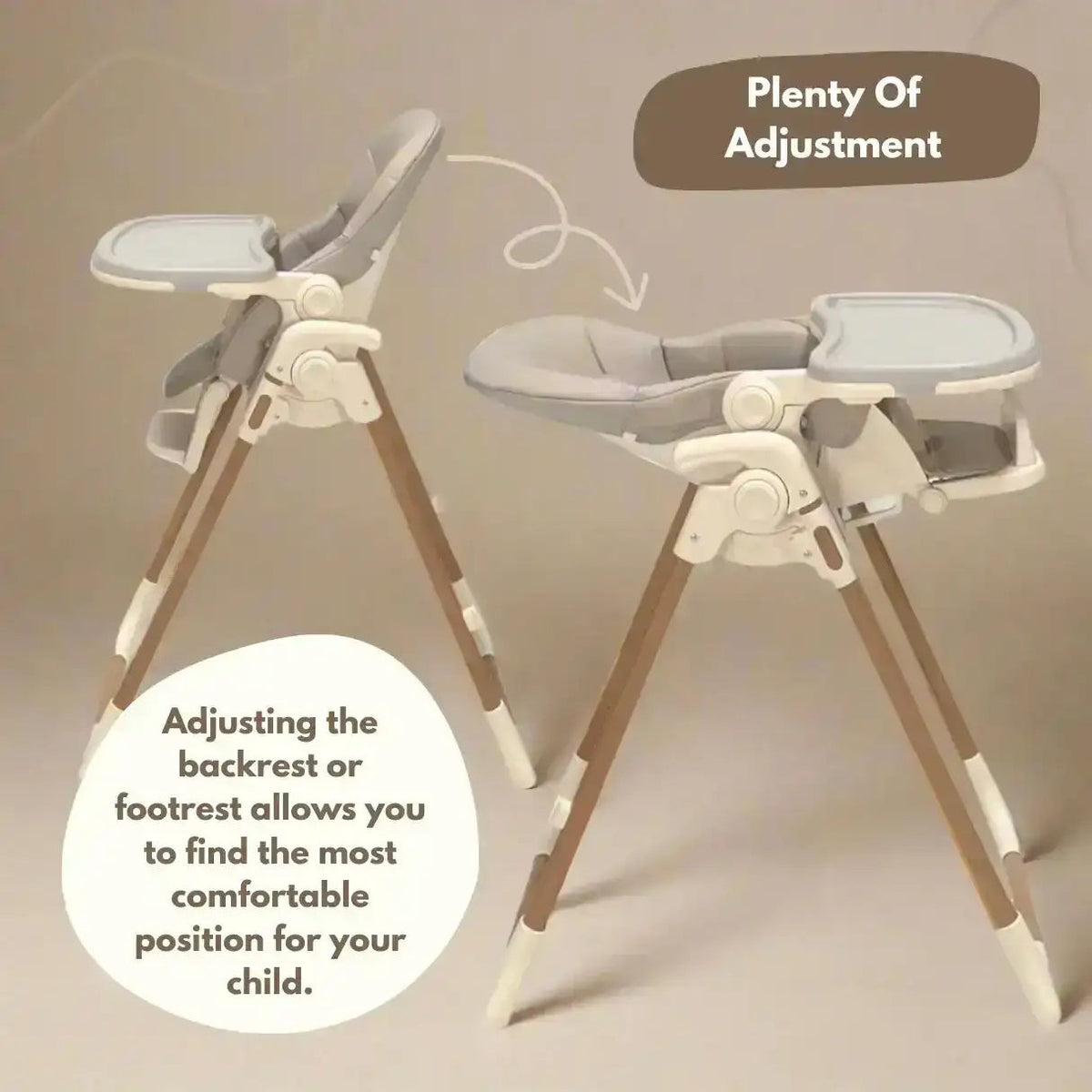 Flare Foldable High Chair - Beige - Highchair