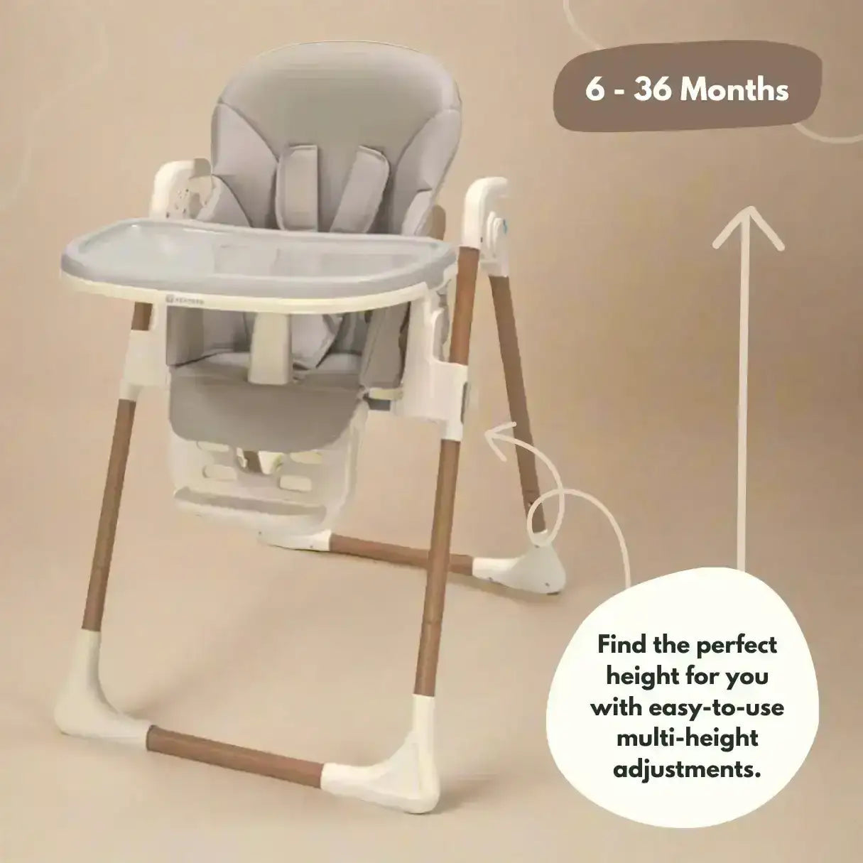 Flare Foldable High Chair - Beige - Highchair