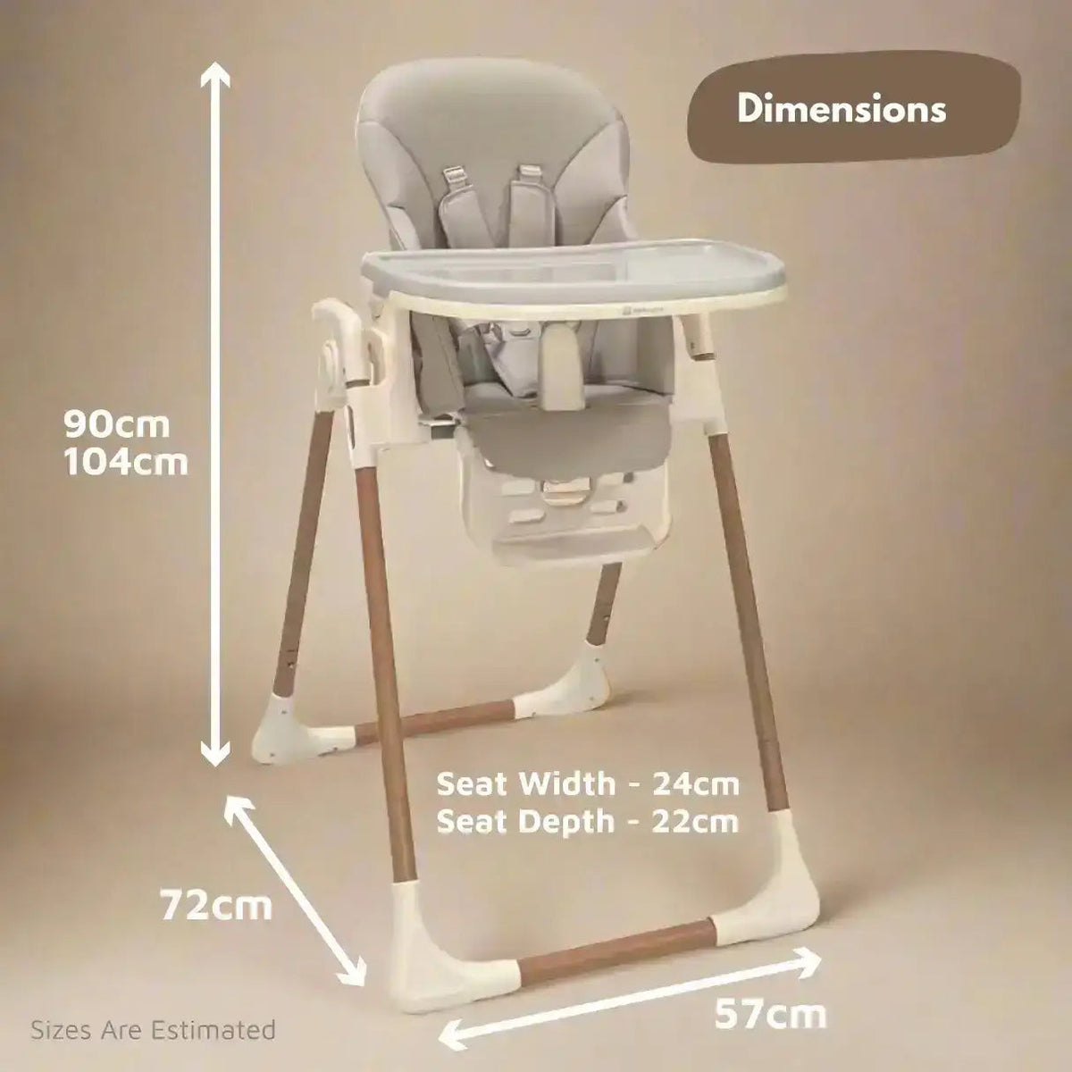 Flare Foldable High Chair - Beige - Highchair