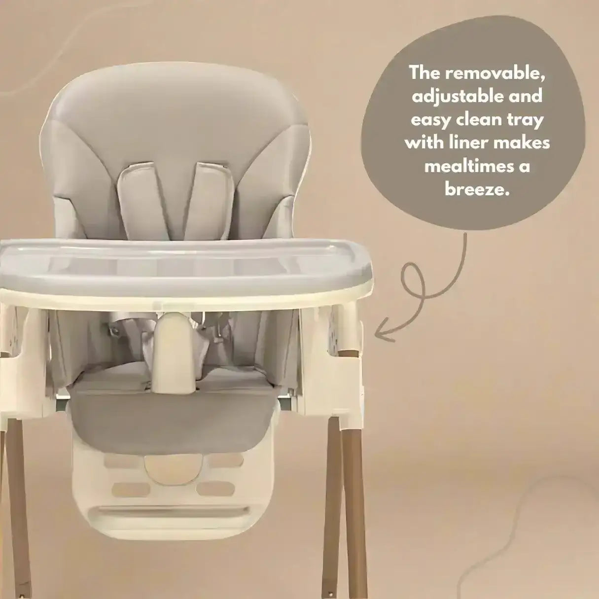 Flare Foldable High Chair - Beige - Highchair