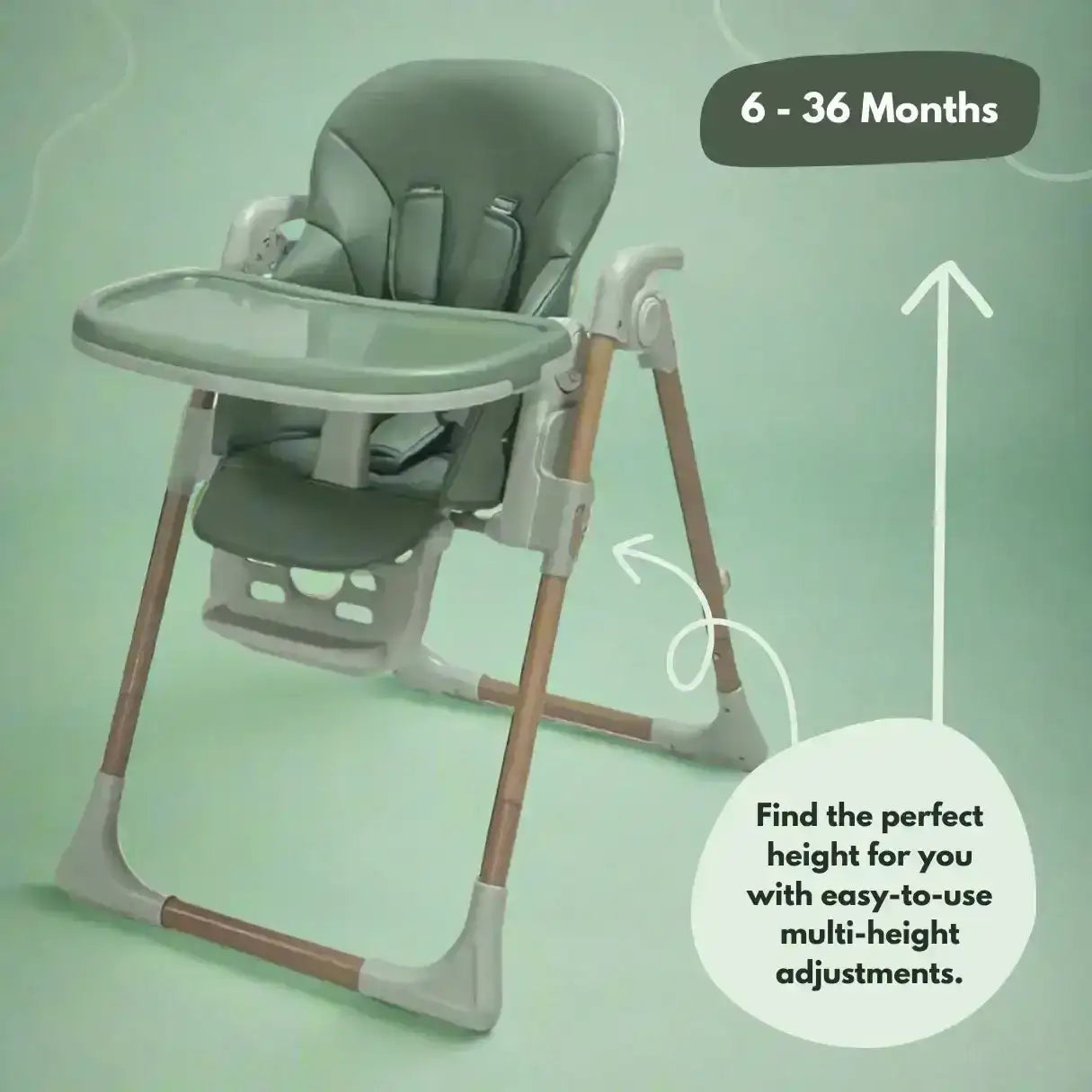 Flare Foldable High Chair - Green - Highchair